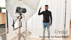  Presentation with beard - PPT theme having young-hispanic-man-with-beard background and a  colored foreground