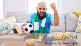  Presentation with beard - Theme having young-hispanic-man-with-beard background and a coral colored foreground