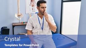  Presentation with working - PPT theme with young-hispanic-man-with-beard background and a  colored foreground