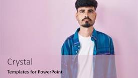  Presentation with pink simple - Theme with young-hispanic-man-with-beard background and a lemonade colored foreground