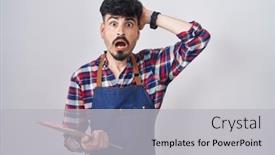  Presentation with hands holding - Presentation enhanced with young-hispanic-man-with-beard background and a light gray colored foreground