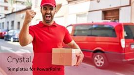  Presentation with anger - PPT layouts having young-hispanic-man-with-beard background and a red colored foreground