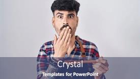  Presentation with apron - Slide set featuring young-hispanic-man-with-beard background and a  colored foreground