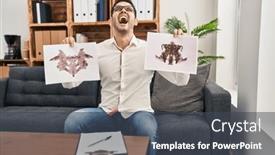  Presentation with beard - Theme having young-hispanic-man-with-beard background and a  colored foreground