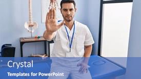  Presentation with recovery - Slide deck featuring young-hispanic-man-with-beard background and a teal colored foreground