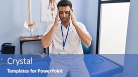  Presentation with recovery - Slides enhanced with young-hispanic-man-with-beard background and a teal colored foreground