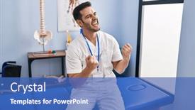  Presentation with recovery - PPT layouts with young-hispanic-man-with-beard background and a  colored foreground