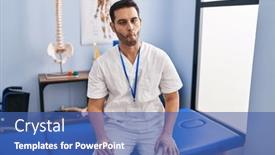  Presentation with recovery - Slides having young-hispanic-man-with-beard background and a ocean colored foreground