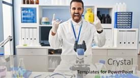  Presentation with rock music - PPT layouts consisting of young-hispanic-man-with-beard background and a light gray colored foreground