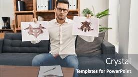  Presentation with beard - Theme featuring young-hispanic-man-with-beard background and a  colored foreground