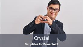  Presentation with romantic love - Slide deck enhanced with young-hispanic-man-with-down background and a dark gray colored foreground