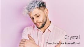  Presentation with self love - Presentation theme consisting of young-hispanic-man-with-modern background and a lemonade colored foreground