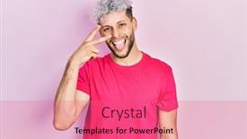  Presentation with modern - Theme consisting of young-hispanic-man-with-modern background and a coral colored foreground