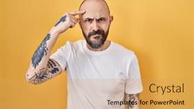  Presentation with skin infection - Presentation theme enhanced with young-hispanic-man-with-tattoos background and a yellow colored foreground