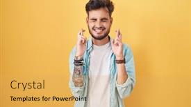  Presentation with hope - Slides featuring young-hispanic-man-with-tattoos background and a yellow colored foreground