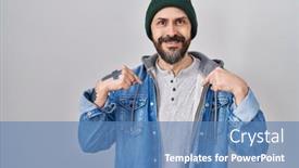  Presentation with hispanic - PPT theme with young-hispanic-man-with-tattoos background and a  colored foreground