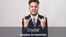  Presentation with music business - Presentation theme having young-hispanic-man-with-tattoos background and a wine colored foreground