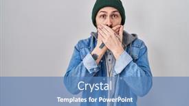  Presentation with secret - PPT theme with young-hispanic-man-with-tattoos background and a  colored foreground