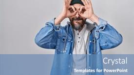  Presentation with wool - Slide set having young-hispanic-man-with-tattoos background and a  colored foreground