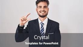  Presentation with tie - PPT theme enhanced with young-hispanic-man-with-tattoos background and a dark gray colored foreground