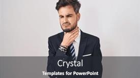  Presentation with man in suit and tie - Presentation design with young-hispanic-man-with-tattoos background and a wine colored foreground