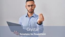  Presentation with working - Presentation having young-hispanic-man-working-using background and a  colored foreground