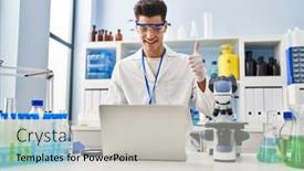  Presentation with young students working in groups - Presentation featuring young-hispanic-man-working background and a light gray colored foreground