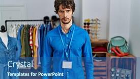  Presentation with working - Theme with young-hispanic-man-working background and a  colored foreground