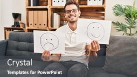  Presentation with happy sad face man - 