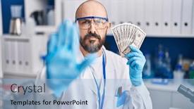  Presentation with defense - Slide set having young-hispanic-man-working background and a light blue colored foreground