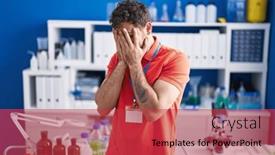  Presentation with scientist - Slides with young-hispanic-man-working and a  colored foreground