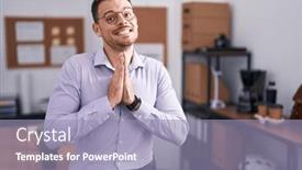  Presentation with forgiveness - Theme consisting of young-hispanic-man background and a light blue colored foreground