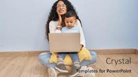  Presentation with illness - Slide deck featuring young-hispanic-mother-and-kid background and a coral colored foreground