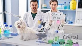  Presentation with scientist - PPT layouts featuring young-hispanic-people-working background and a light gray colored foreground