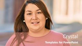  Presentation with city - Slide set featuring young-hispanic-plus-size-woman background and a  colored foreground