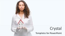  Presentation with hypertension at a young age - Beautiful presentation theme featuring young hispanic real state agent backdrop and a  colored foreground