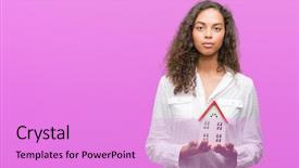  Presentation with hypertension at a young age - Amazing PPT theme having young hispanic real state agent backdrop and a  colored foreground