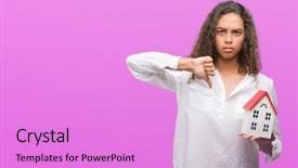  Presentation with hypertension at a young age - Presentation design enhanced with young hispanic real state agent background and a  colored foreground