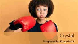  Presentation with cheerful stylish city girl using - Beautiful slides featuring young-hispanic-sporty-girl-using backdrop and a yellow colored foreground