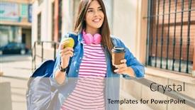  Presentation with smiling little girl - Slide deck consisting of young-hispanic-student-girl-smiling background and a lemonade colored foreground