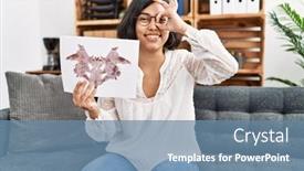  Presentation with test - Slide deck consisting of young-hispanic-therapist-woman-holding background and a seafoam green colored foreground