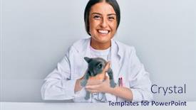  Presentation with veterinary - Amazing slide set having young-hispanic-veterinary-girl-smiling backdrop and a lemonade colored foreground