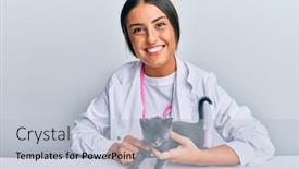  Presentation with veterinary - Colorful slide set enhanced with young-hispanic-veterinary-girl-smiling backdrop and a light blue colored foreground