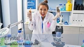  Presentation with oil extraction - Slide deck enhanced with young-hispanic-woman-doing-weed background and a light blue colored foreground