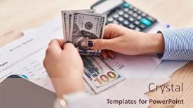  Presentation with accounting - Slide set featuring young-hispanic-woman-ecommerce-business background and a lemonade colored foreground