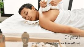  Presentation with thai - Slides consisting of young-hispanic-woman-having-back background and a coral colored foreground