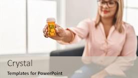  Presentation with psychology - PPT theme consisting of young-hispanic-woman-having-psychology background and a soft green colored foreground