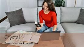  Presentation with canada map - Presentation featuring young-hispanic-woman-holding-canada background and a coral colored foreground