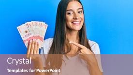  Presentation with holding hands old young - Presentation design with young-hispanic-woman-holding-colombian background and a coral colored foreground