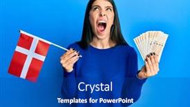  Presentation with denmark - Audience pleasing slide deck consisting of young-hispanic-woman-holding-denmark backdrop and a ocean colored foreground